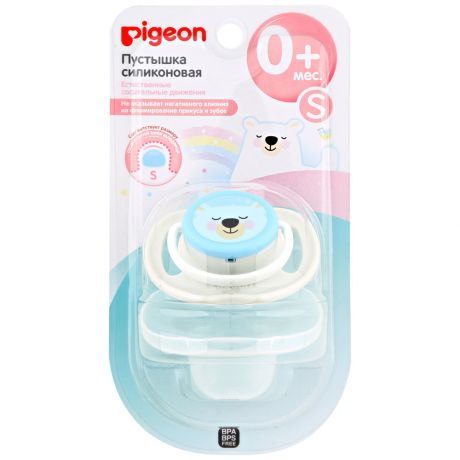 Пустышка детская Pigeon White Bear от 0 месяцев размер S