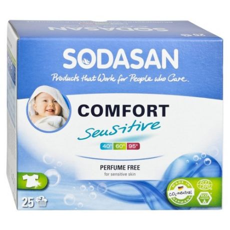 Стиральный порошок SODASAN Comfort Sensitive, картонная пачка, 1.2 кг