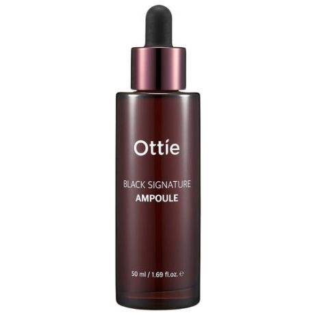Ottie Black Signature Ampoule Ампула для лица с муцином черной улитки, 50 мл