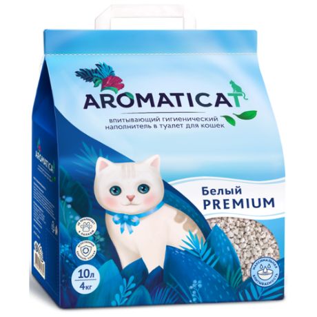 Впитывающий наполнитель AromatiCat Premium белый 10 л