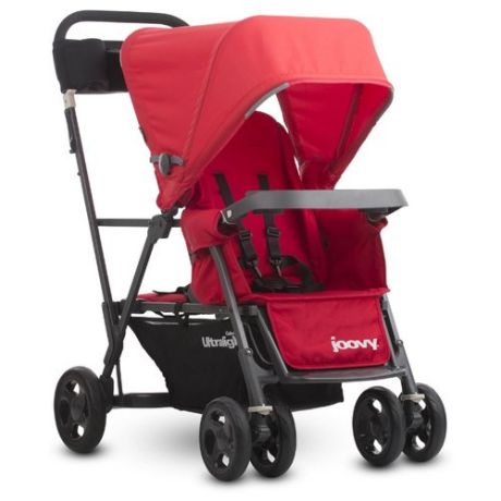 Прогулочная коляска Joovy Caboose Ultralight Graphite красный
