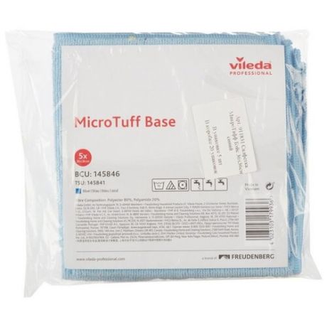 Салфетка Vileda Professional МикроТафф Бэйс 5 шт, синий