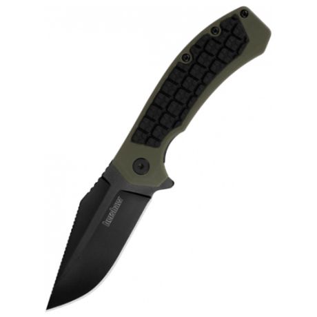 Нож складной kershaw Faultline оливковый/черный