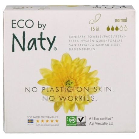 Naty прокладки Нормальные, 3 капли, 15 шт.