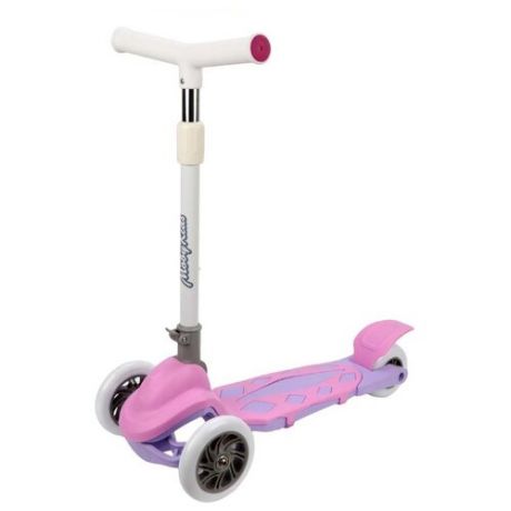 Детский кикборд Moby Kids 641388/641269, розовый/фиолетовый/белый
