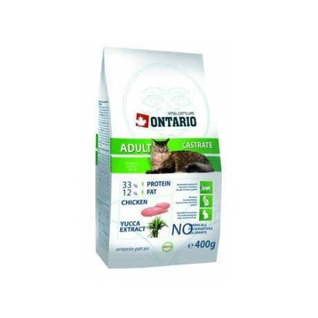Сухой корм для стерилизованных кошек Ontario с курицей 400 г