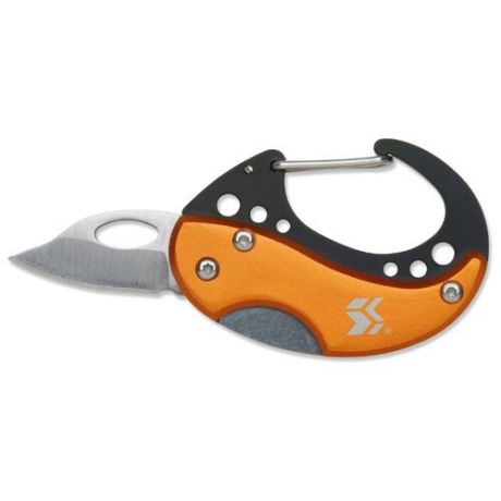 Нож складной SWISS+TECH Carabiner Knife оранжевый/черный
