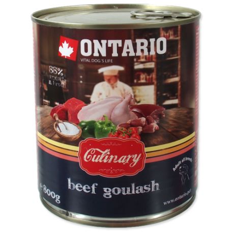 Влажный корм для собак Ontario Culinary Goulash, говядина 800г
