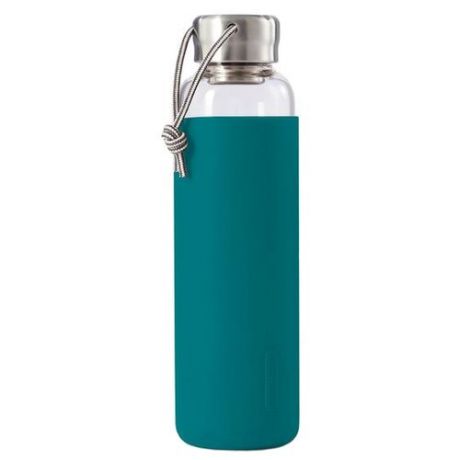 Бутылка для воды black + blum Glass Water Bottle 0.6 стекло, металл, силикон ocean