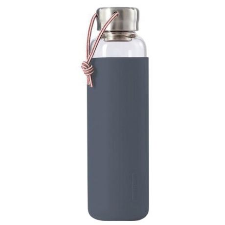 Бутылка для воды black + blum Glass Water Bottle 0.6 стекло, металл, силикон slate