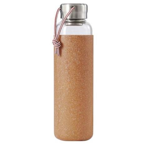 Бутылка для воды black + blum Glass Water Bottle 0.6 стекло, металл, силикон almond