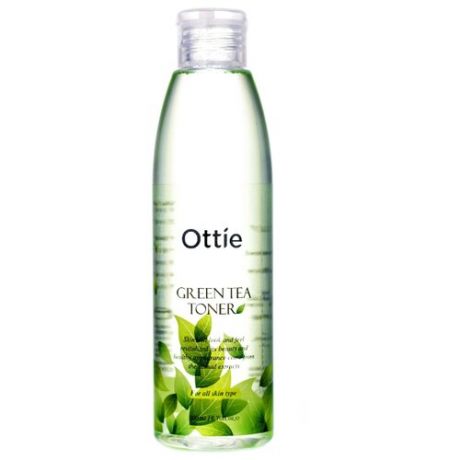 Ottie Тонер увлажняющий с зеленым чаем Green Tea, 200 мл