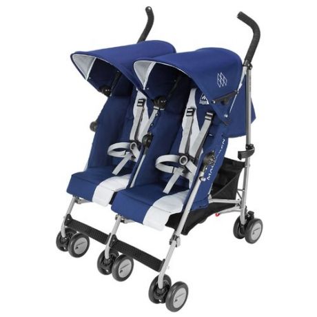 Прогулочная коляска Maclaren Twin Triumph blue/silver