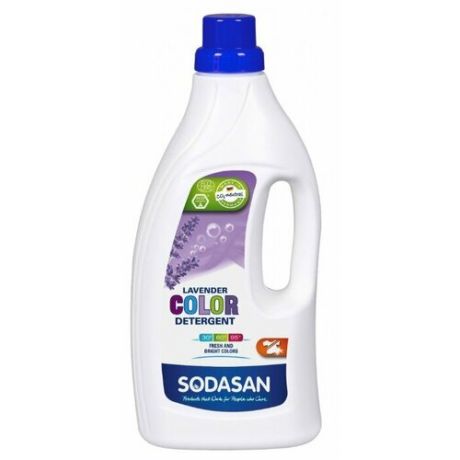 Жидкость для стирки SODASAN для цветных тканей Лаванда, 1.5 л, бутылка