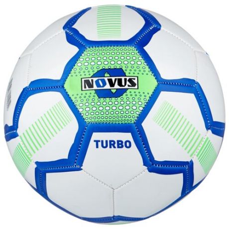Футбольный мяч ATEMI Novus TURBO 00-00002287 белый/синий/салатовый 5