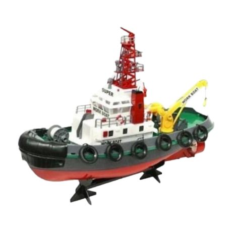 Корабль Heng Long Seaport Work Boat (3810) 1:20 60 см красный/черный/белый