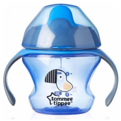 Поильник-непроливайка Tommee Tippee First Sips New, 150 мл голубой