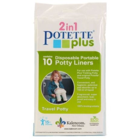 Potette Plus сменные пакеты для дорожных горшков 10 шт. белый
