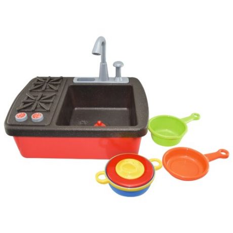 Игровой набор Gowi 454-96 красный/черный/серый/зеленый/оранжевый/голубой