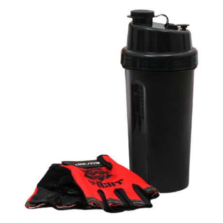 Подарочный набор Onlitop Fit or fight для тренировок (перчатки XL, шейкер 0.6 л)
