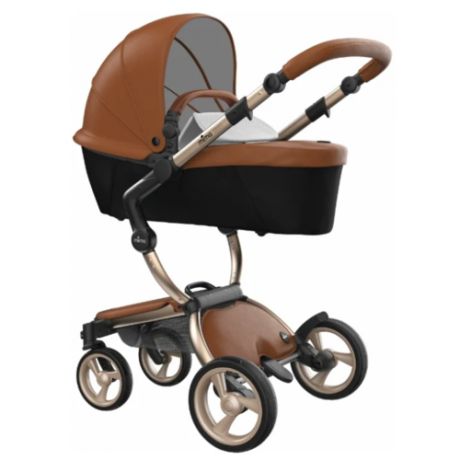 Коляска-трансформер Mima Xari (2 в 1) camel/stone white/champagne frame, цвет шасси: золотистый