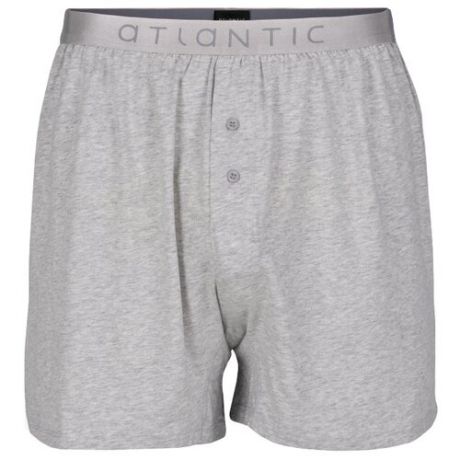 Atlantic Трусы боксеры Basic с гульфиком на пуговицах, размер S, серый меланж