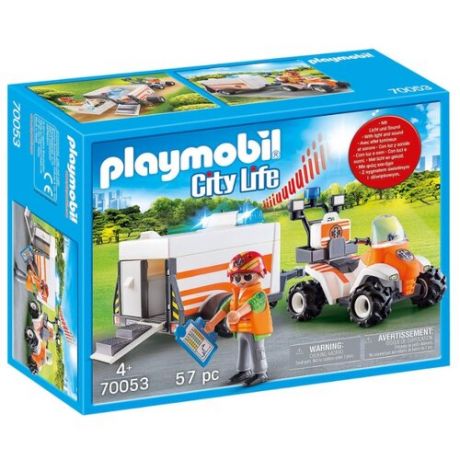 Конструктор Playmobil City Life 70053 Спасательный квадроцикл с прицепом