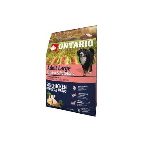 Сухой корм для собак Ontario (2.25 кг) Adult Large Chicken & Potatoes 2.25 кг (для крупных пород)