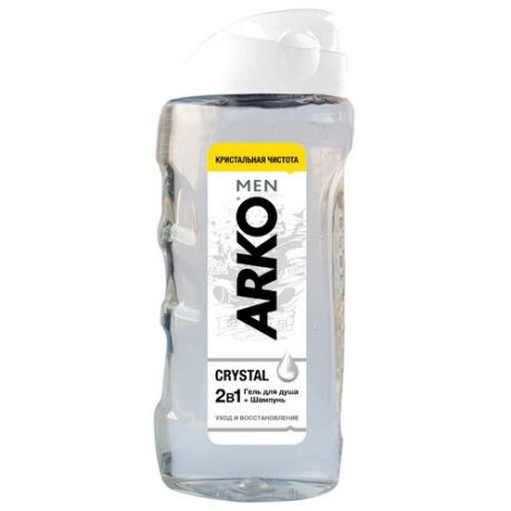 Гель-шампунь для душа Arko Men 2in1 Crystal Уход и восстановление, 260 мл