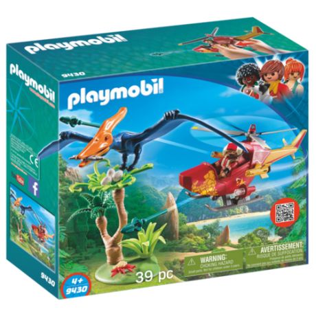 Конструктор Playmobil Dinos 9430 Вертолет для приключений с птеродактилем