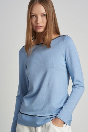Джемпер с длинным рукавом из фактурного трикотажа VASSA&Co
