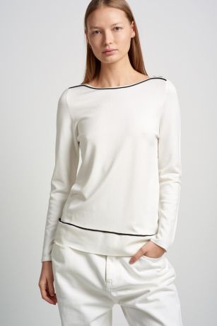 Джемпер с длинным рукавом из фактурного трикотажа VASSA&Co