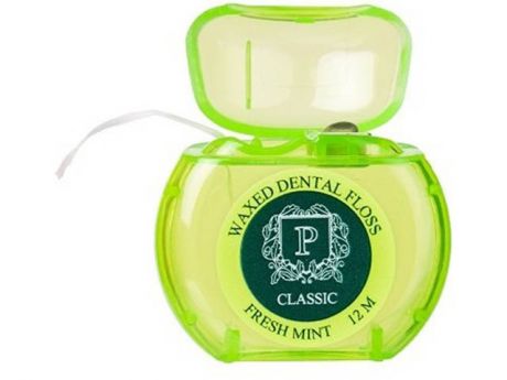 Межзубный флосс President Classic мята, фтор, вощёный 12m 41202
