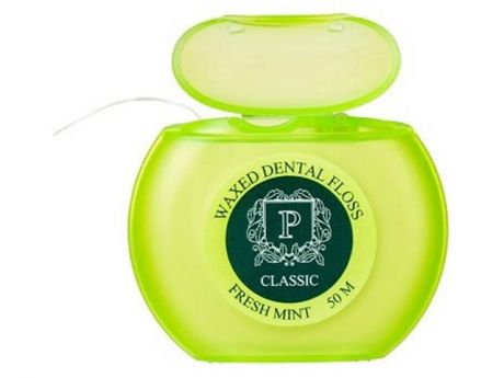 Межзубный флосс President Classic мята, фтор, вощёный 50m 41200