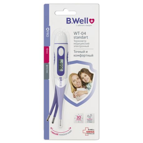 B.Well Термометр электронный WT-04 "Гибкий " 1 шт (B.Well, PRO)