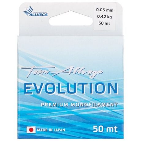 Монофильная леска ALLVEGA EVOLUTION прозрачный 0.05 мм 50 м 0.42 кг