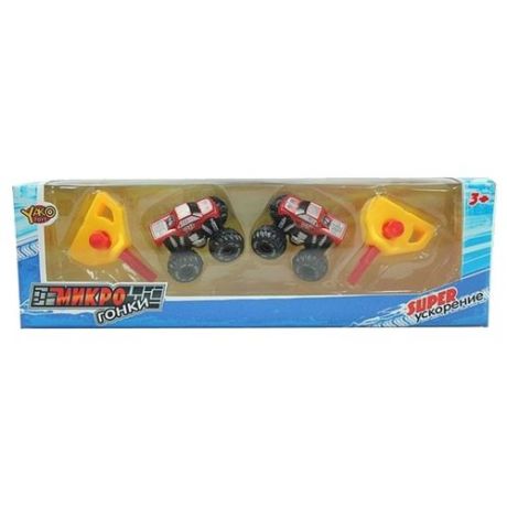 Набор машин Shantou Gepai из двух моделей с пускателем (M6449) красный