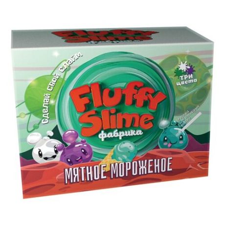 Набор Инновации для детей Fluffy slime фабрика. Мятное мороженое