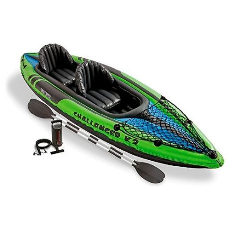 Байдарка Intex Challenger K2 351 см, зеленый/черный