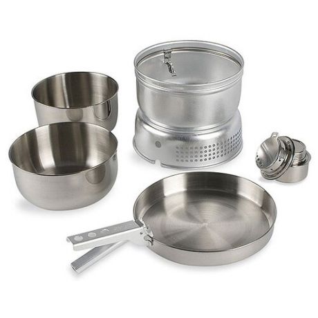 Набор туристической посуды TATONKA Multi Set + Alcogol Burner, 6 шт. серебристый