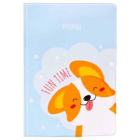 Обложка для паспорта MESHU Fun Time, голубой
