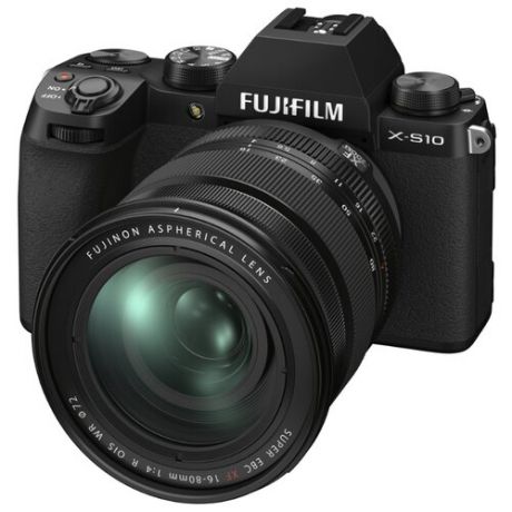 Фотоаппарат Fujifilm X-S10 Kit черный Fujifilm XF 16-80mm f/4 R OIS WR