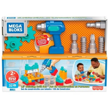 Конструктор Mega Bloks First Builders GXK36 Набор строителя с дрелью