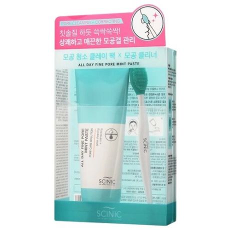 Scinic глиняная маска-паста для очищения пор All Day Fine Pore, 80 мл