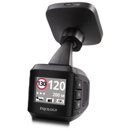 Видеорегистратор с радар-детектором Prology VX-750, GPS, черный