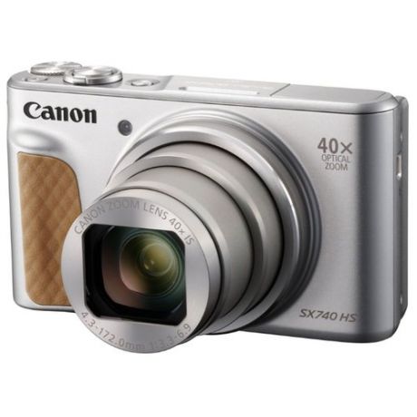 Фотоаппарат Canon PowerShot SX740 HS серебристый/коричневый