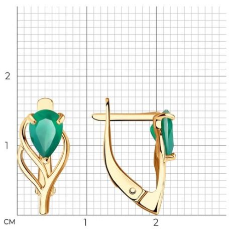 Diamant Серьги из золота с агатами 51-320-00973-3