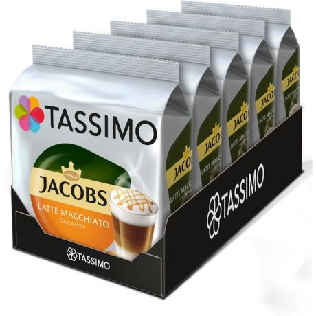 Капсулы для кофемашин Tassimo Jacobs Latte Caramel 40 шт