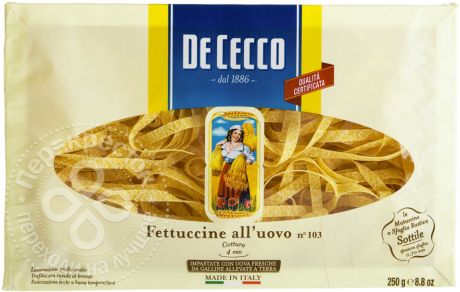 Макароны De Cecco Fettuccine alluovo n.103 250г