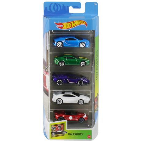 Mattel Hot Wheels 1806/GTN33 Подарочный набор из 5 машинок (HW Exotics)